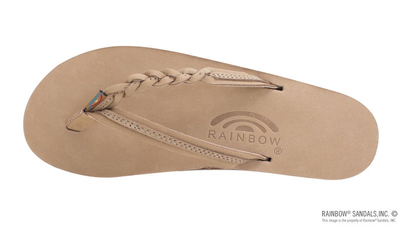 Rainbow Sandals Womenâ€™s Flirty Braidy Premier Leather w/Single Braided Strap, Sierra Brown, 5.5-6.5 - Image 3